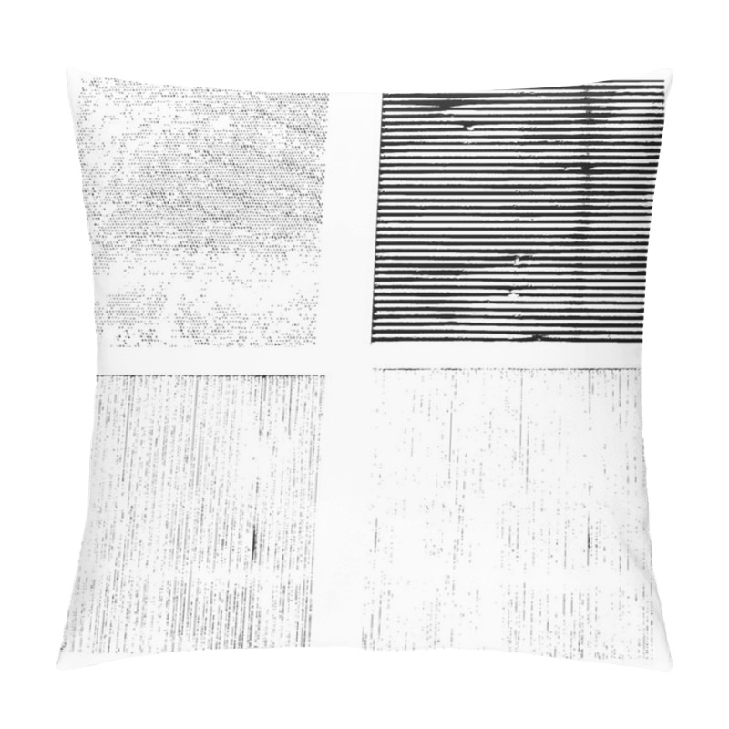 Personality  Set Of Different Grunge Striped Background Pillow Covers