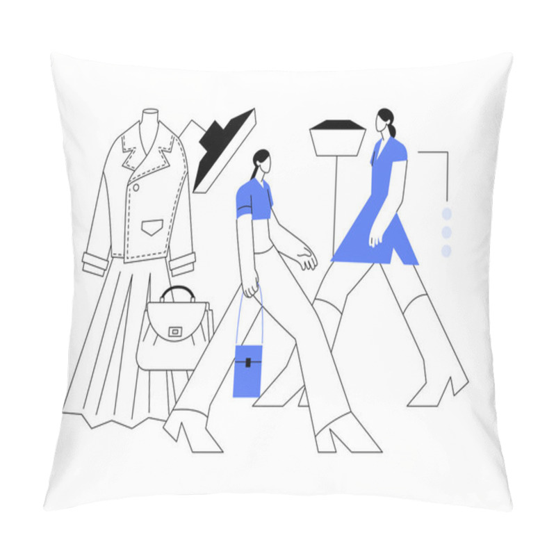 Personality  Modeling Agency Abstract Concept Vector Illustration. Fashion Industry, Model Agent Business, Modeling Company Services, Shootings Casting, Open Call For Male And Female Models Abstract Metaphor. Pillow Covers