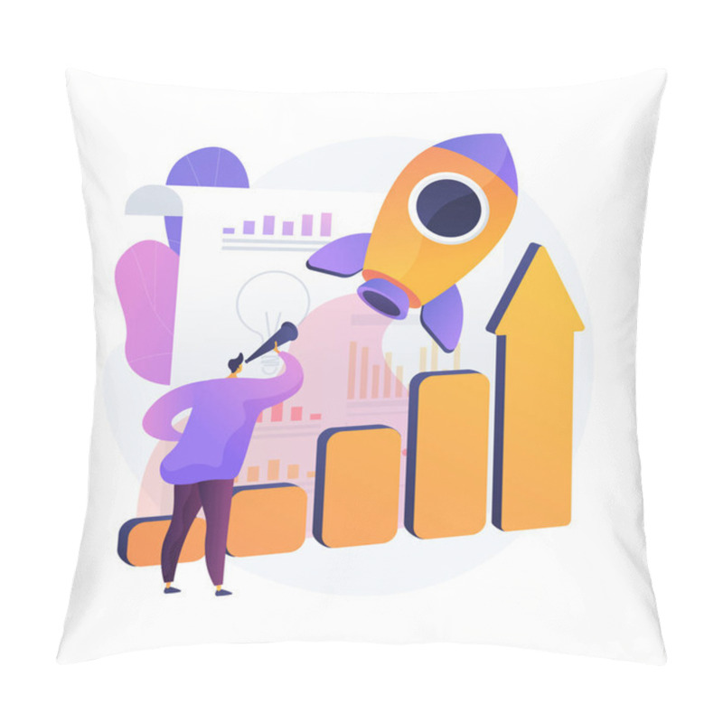 Personality  Data Driven Marketing Abstract Concept Vector Illustration. Pillow Covers