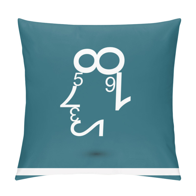 Personality  Human Face Of Data Figures. Pillow Covers