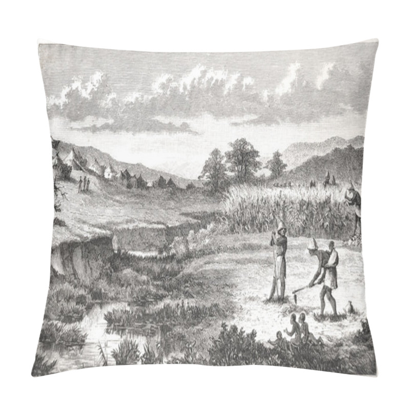 Personality  African Batlapine At Farming Work Pillow Covers