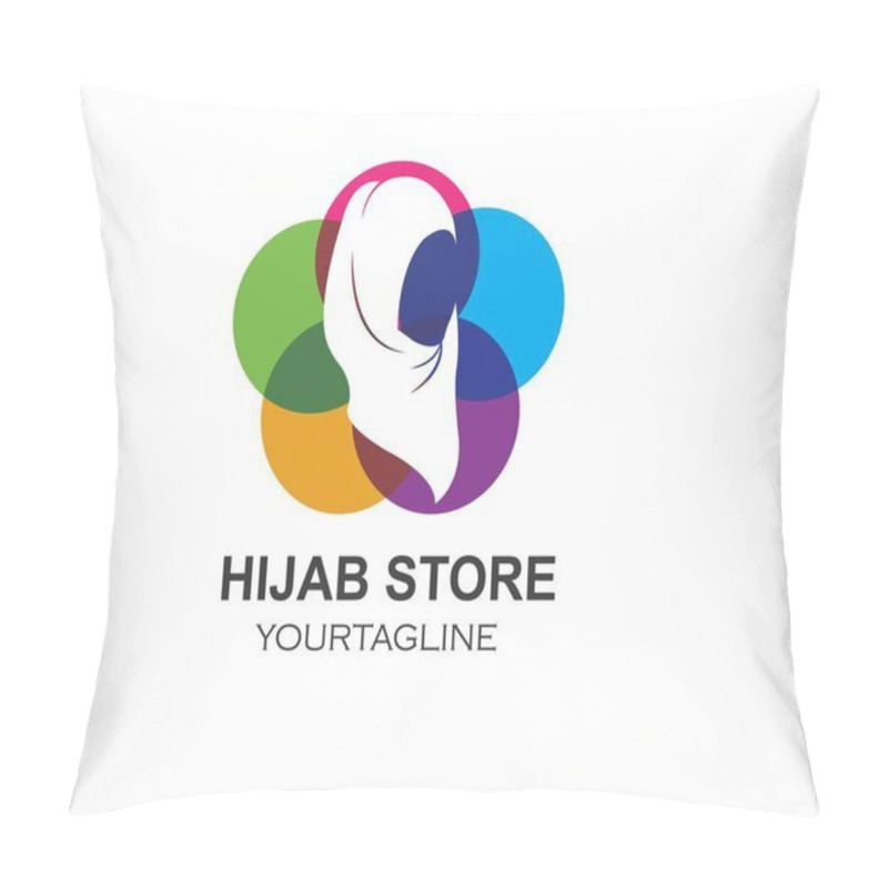 Personality  Hijab Logo Vector,culture Of Woman Muslim Fashion  Pillow Covers