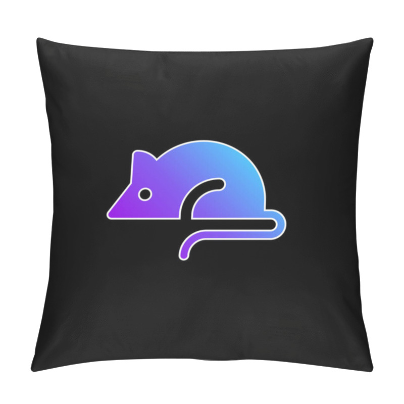 Personality  Animal Testing Blue Gradient Vector Icon Pillow Covers