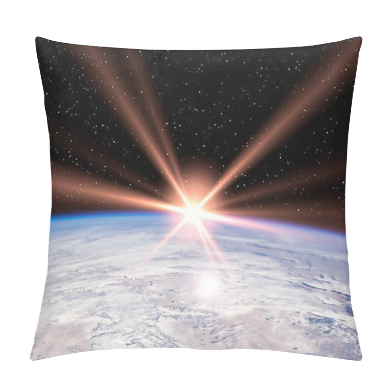 Personality  Sunrise Over The Earth. Space Scene. The Elements Of This Image  Pillow Covers