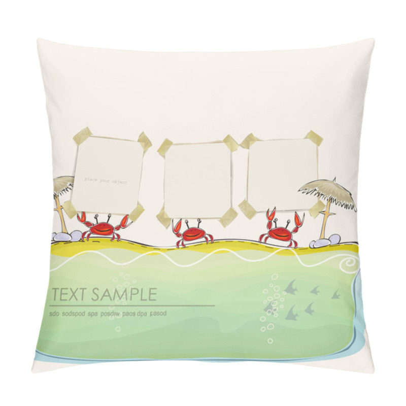 Personality  Crabs Holding Paper Background Pillow Covers