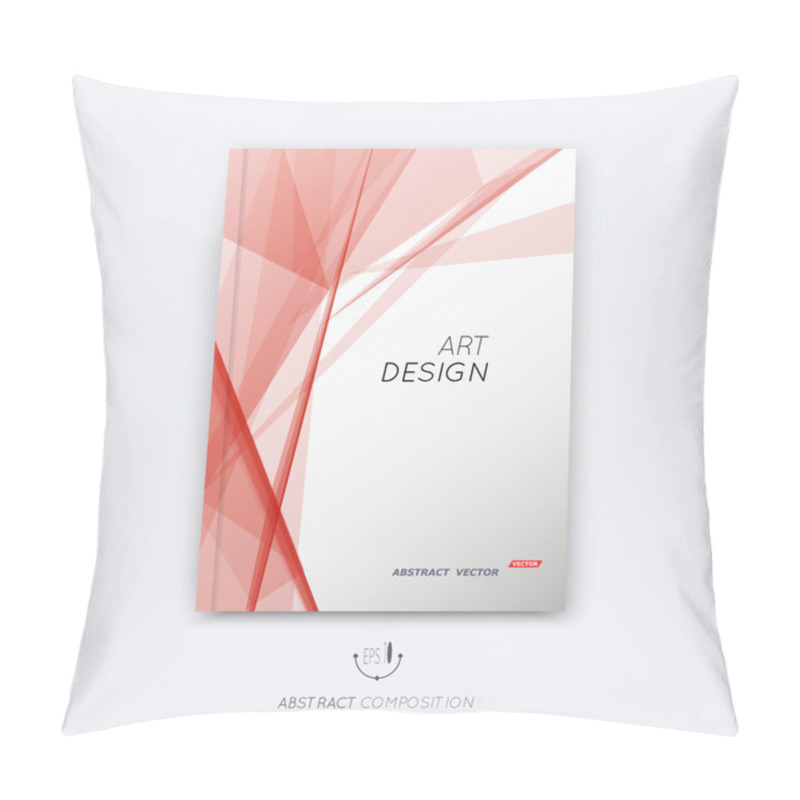 Personality  Abstract Composition, Transparent Font Texture, Triangle Section Surface, Pastel, Red  Lines Construction, Brochure Title Sheet, Creative Figure Vector Art, Commercial Offer, Banner Form, Flyer Fiber Pillow Covers