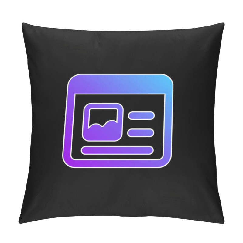 Personality  Article Blue Gradient Vector Icon Pillow Covers