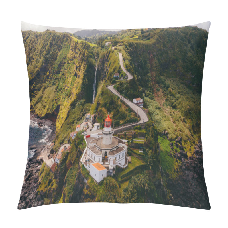 Personality  Farol Do Arnel Is A Graceful Lighthouse On Sao Miguel Island, Azores, Guiding Seafarers With Its Luminous Presence And Maritime History. High Quality Photo Pillow Covers