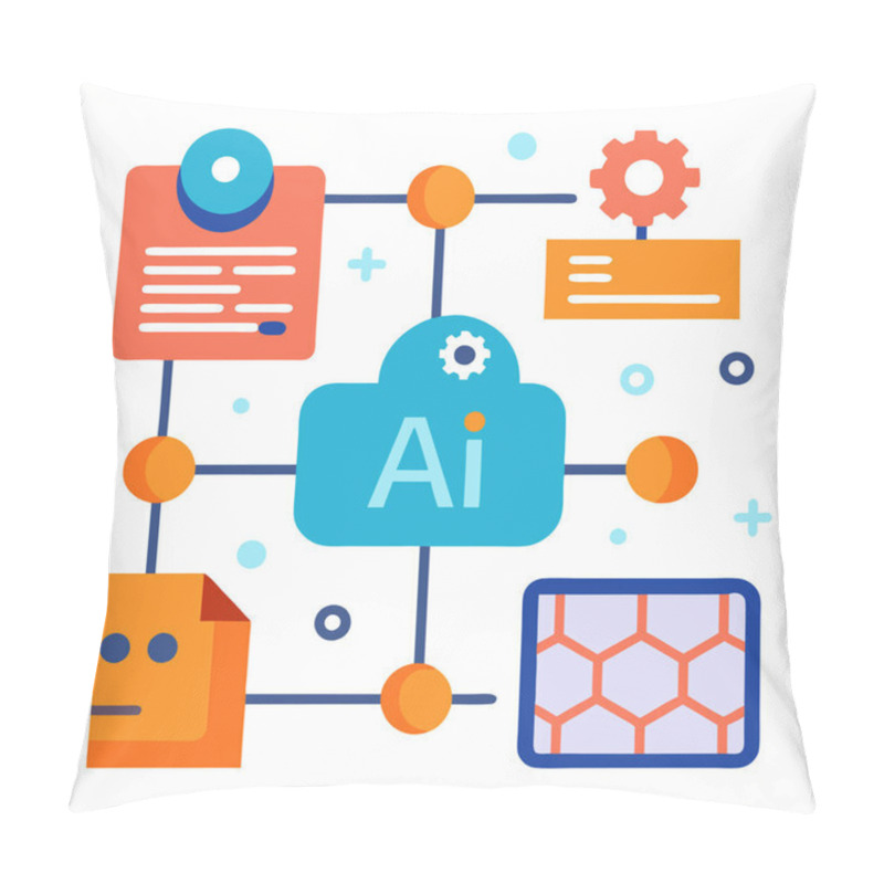 Personality  A Creative Depiction Of AI Algorithms Represented Through Code Snippets As Graphics. This Design Captures The Essence Of Machine Learning, Data Processing, And The Logic Behind Artificial Intelligence In A Visually Engaging Way. Pillow Covers