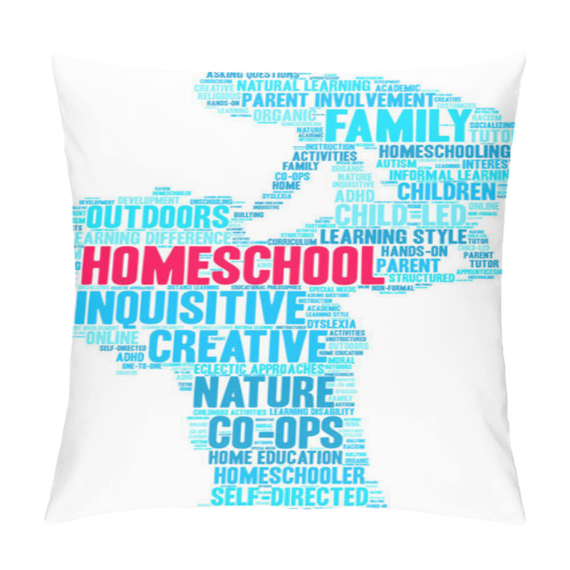 Personality  Homeschool Word Cloud Pillow Covers