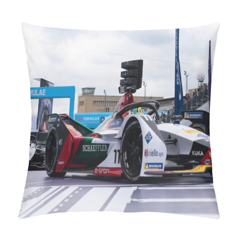 Personality  Berlin, Germany - May 25, 2019: Audi Sport Abt Schaeffler Race Car Pillow Covers