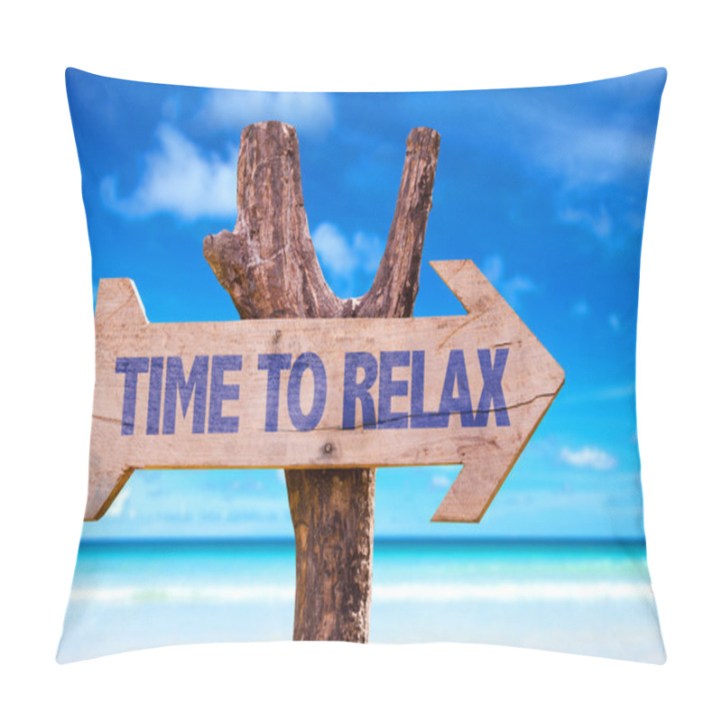 Personality  Time To Relax Wooden Sign Pillow Covers