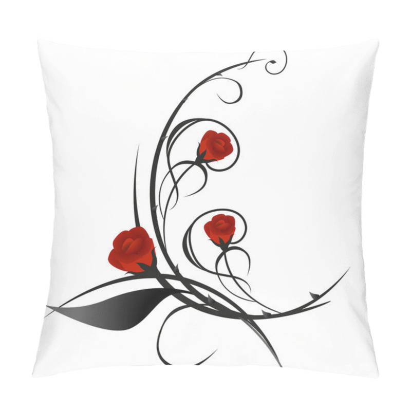 Personality  Illustration Red Roses. Pillow Covers