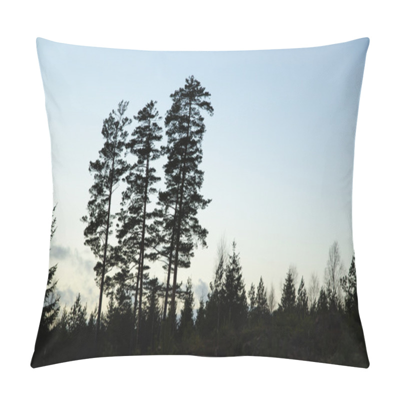 Personality  Silhouettes Of Pine Trees  Pillow Covers