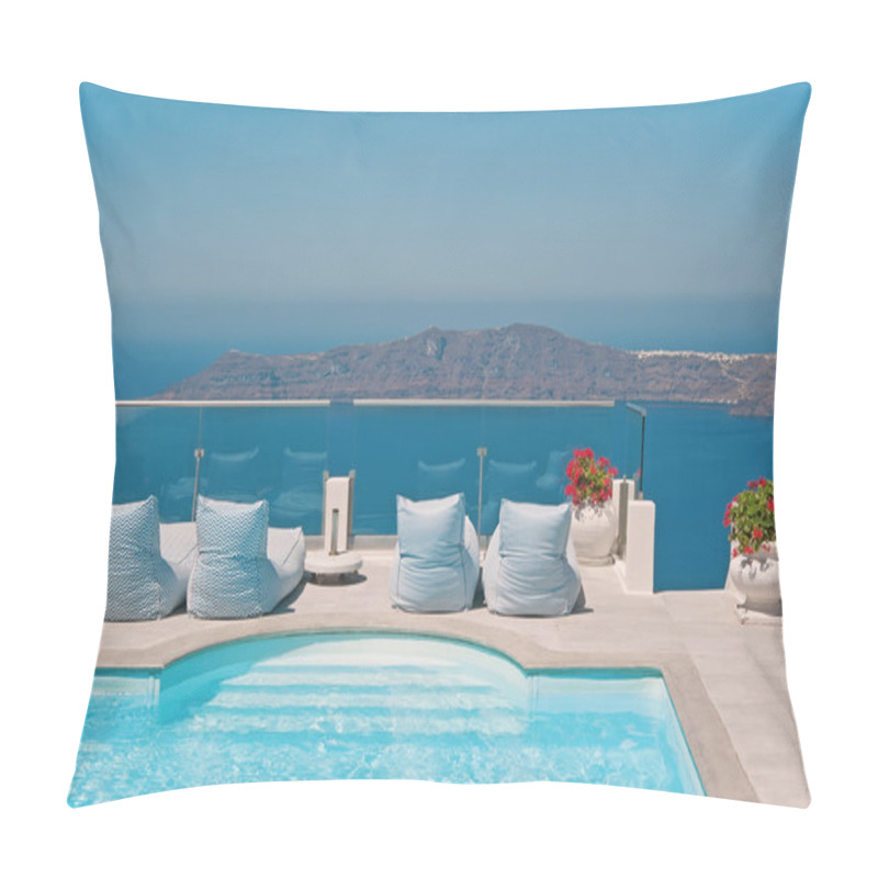 Personality  Balcony With Pool With Caldera Sea View Pillow Covers