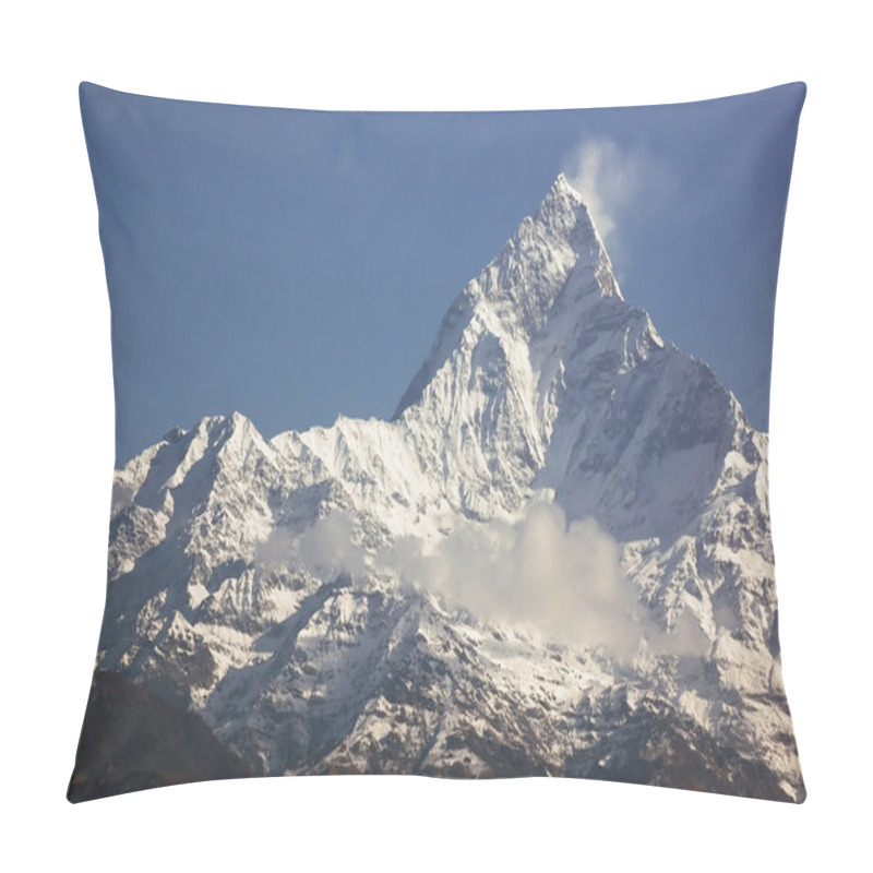 Personality  Machapuchare - Majestic Mountain Peak In Himalaya. Pillow Covers