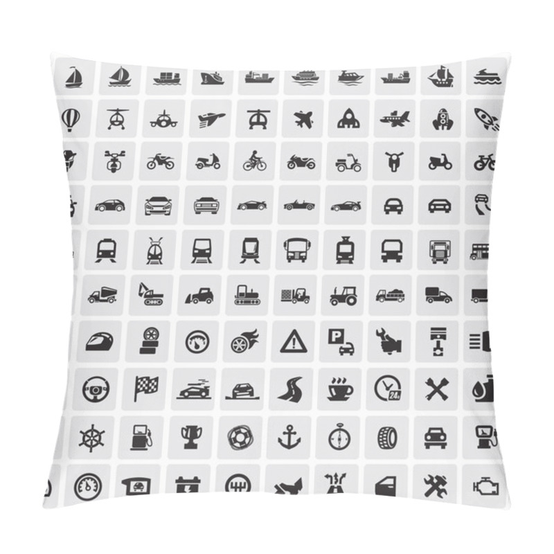 Personality  Big Transportation Icons Pillow Covers