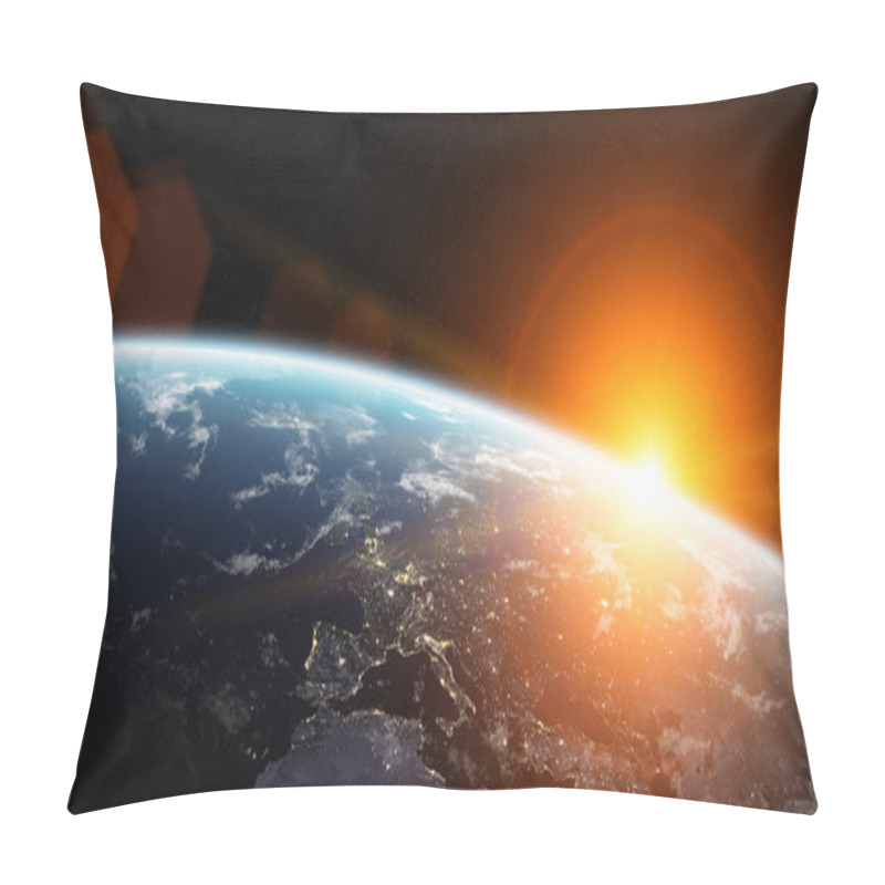 Personality  View Of Blue Planet Earth In Space 3D Rendering Elements Of This Pillow Covers