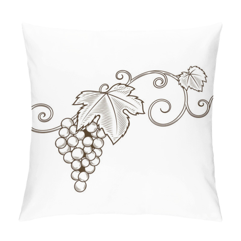 Personality  Grape Vine Branches Ornament Vector Pillow Covers