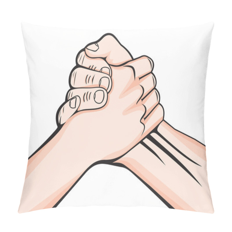 Personality  Handshake Two Male Hands Pillow Covers