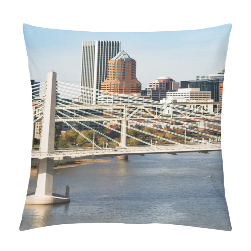 Personality  Tilikum Crossing Portland Oregon New Bridge Construction Willamette River Pillow Covers