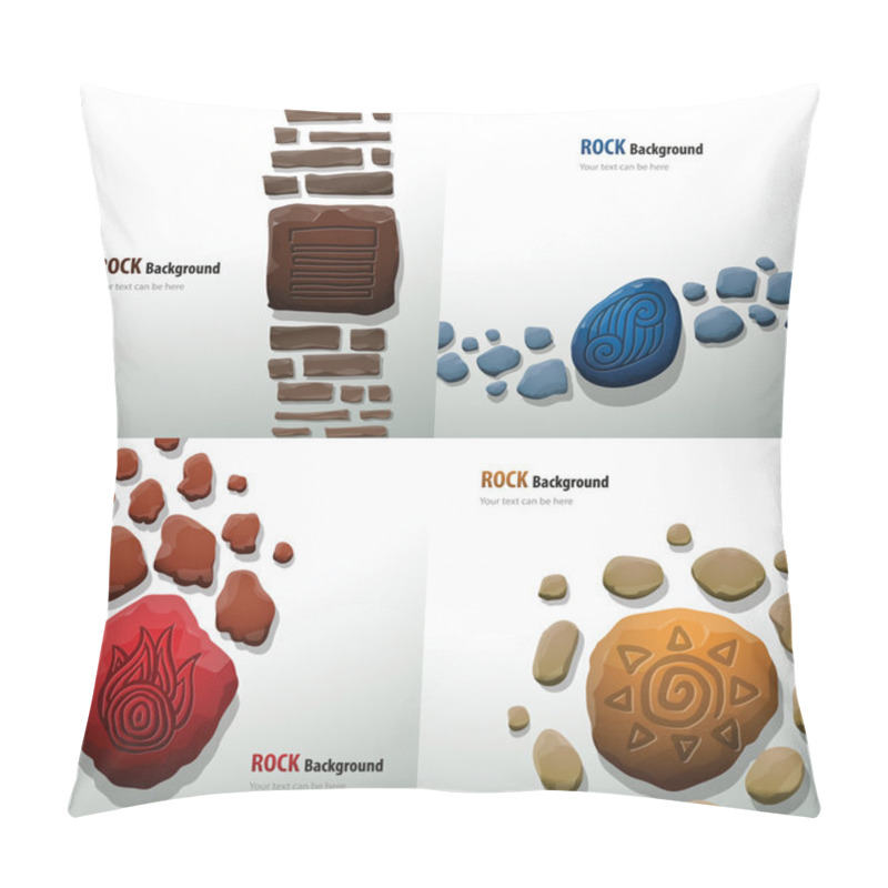 Personality  Set Of Rock And Signs Backgrounds Pillow Covers