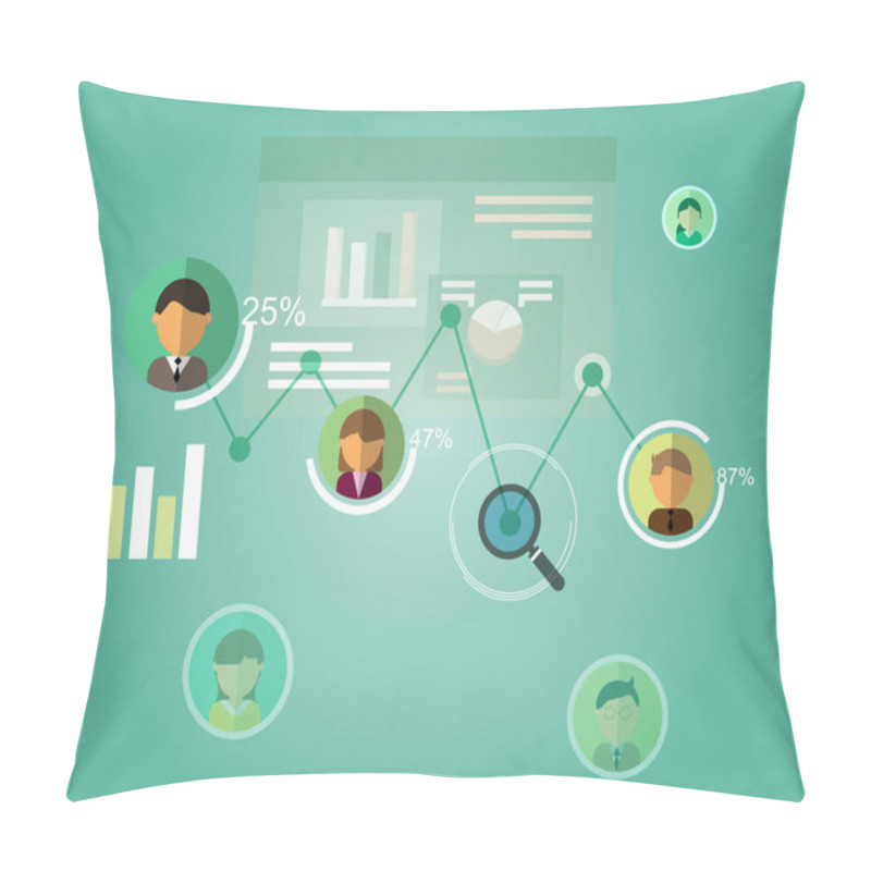 Personality  Data Driven  For HR Analytics Vector Pillow Covers