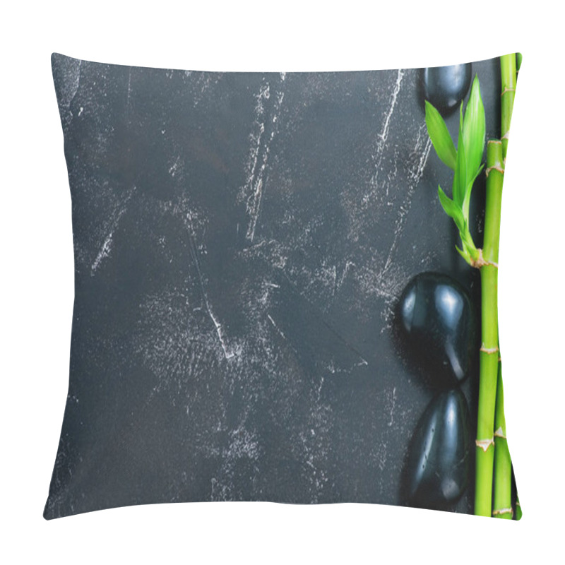 Personality  Green Bamboo And Black Basalt Pillow Covers