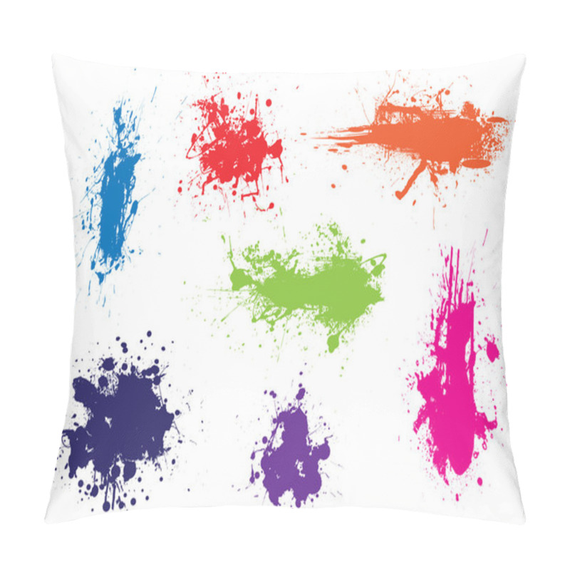 Personality  Ink Splat Grunge Colour Pillow Covers