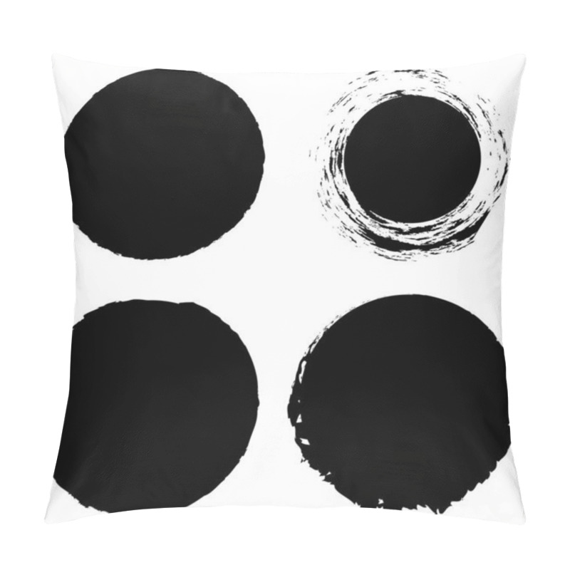 Personality  Grunge Circle Blob, Blotch Vector Illustration Pillow Covers