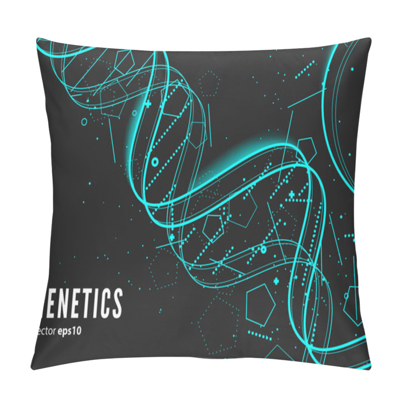 Personality  DNA, Genetic Conceptual Background Pillow Covers