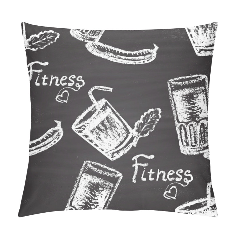 Personality  Pattern With  Fitness Cocktails. Pillow Covers