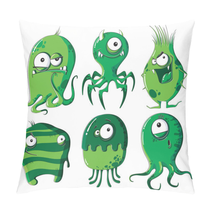 Personality  Cartoon Microbes And Bacteria Pillow Covers