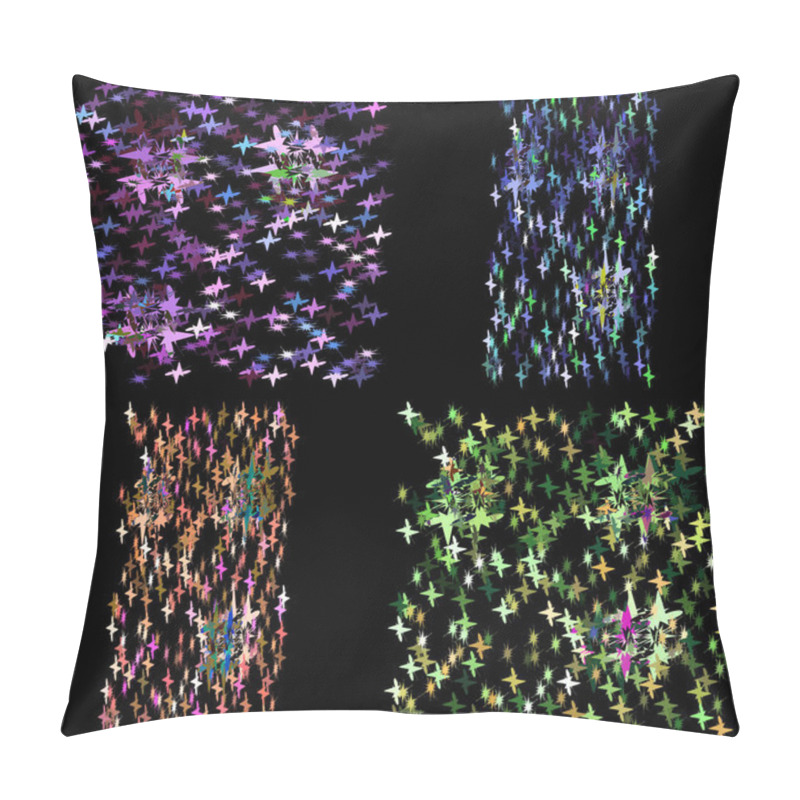 Personality  Vector Set Of Textures For Fabric From The Night Sky With Stars. Pillow Covers