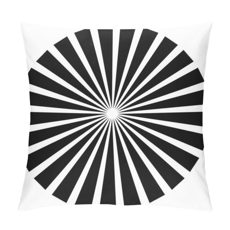 Personality  Sunburst Starburst Rays, Radial Beams Circle Design Element. Vector Illustration Pillow Covers