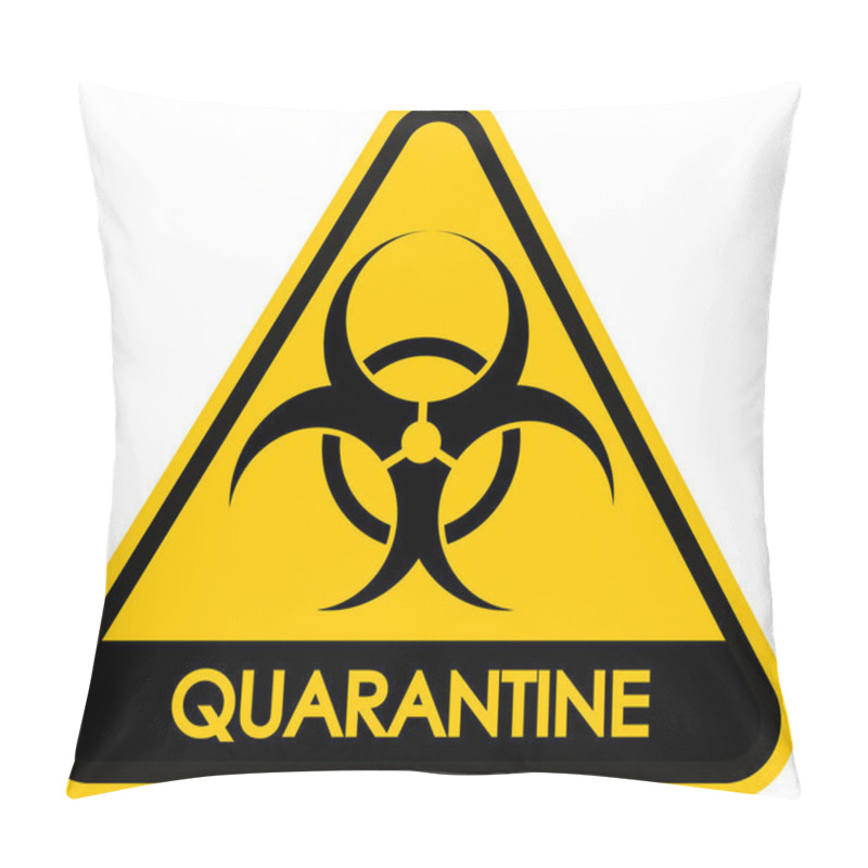 Personality  Poster Design For Coronavirus Theme With Quarantine Sign Illustration Pillow Covers