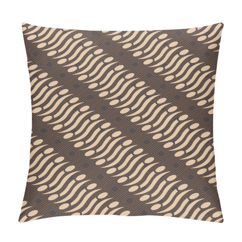 Personality  Abstract Background Of Javanese Batik Pattern Pillow Covers