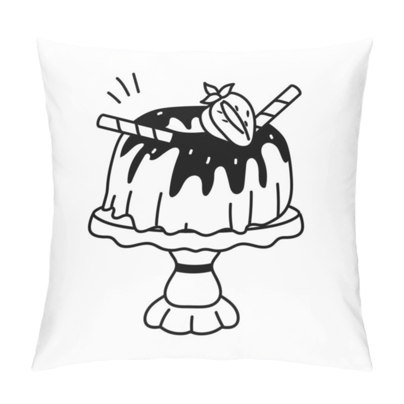 Personality  A Beautifully Decorated Bundt Cake With Icing And Toppings Pillow Covers