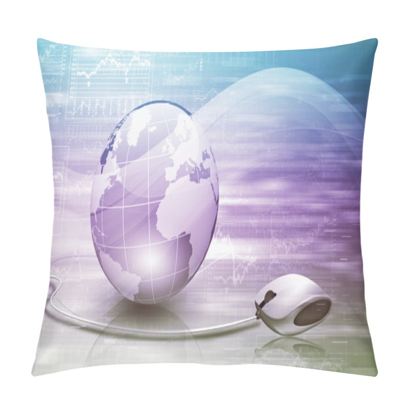 Personality  Planet Earth And Technology Background Pillow Covers