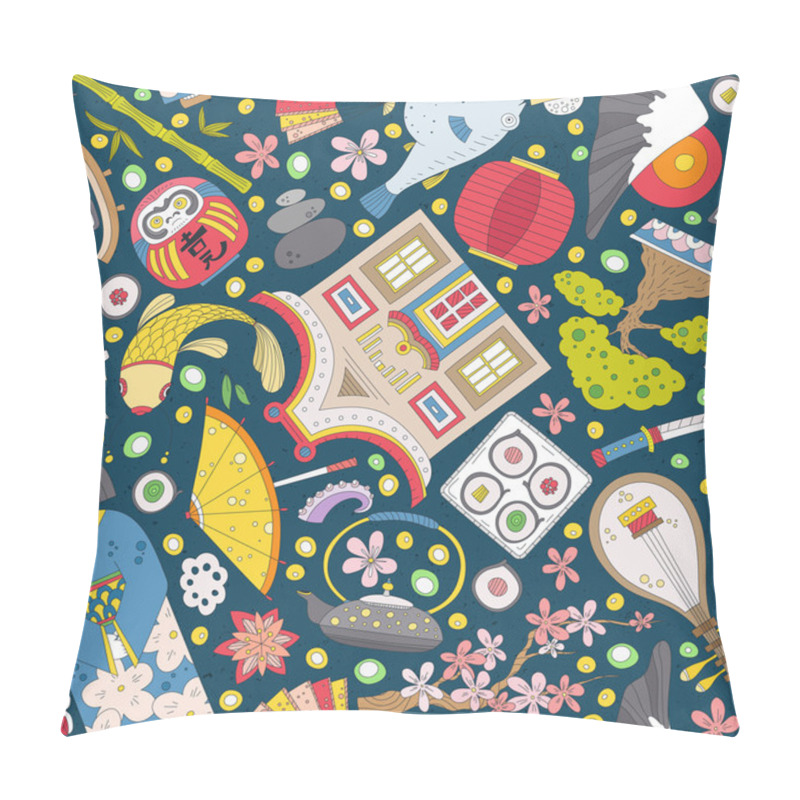 Personality  Japanese Seamless Pattern Pillow Covers