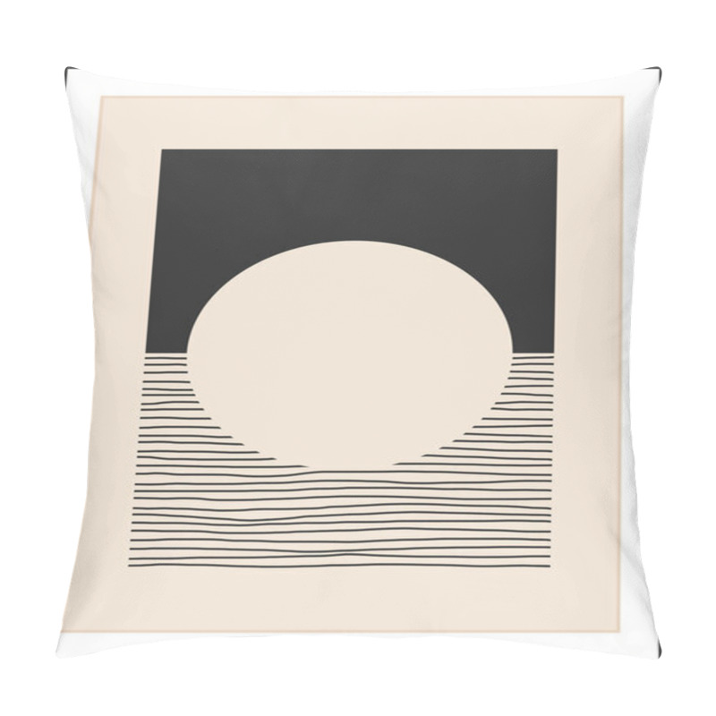 Personality  Trendy Abstract Creative Minimalist Artistic Hand Drawn Composition Pillow Covers