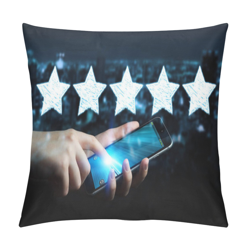 Personality  Businessman Rating With Hand Drawn Stars  Pillow Covers