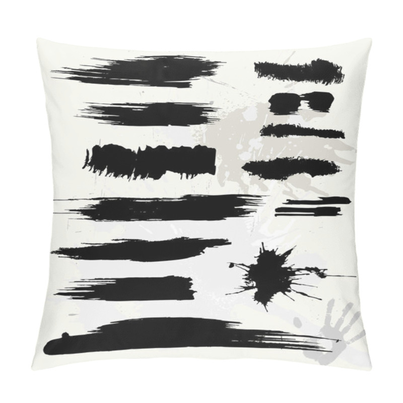 Personality  Set Of Grunge Brush Pillow Covers