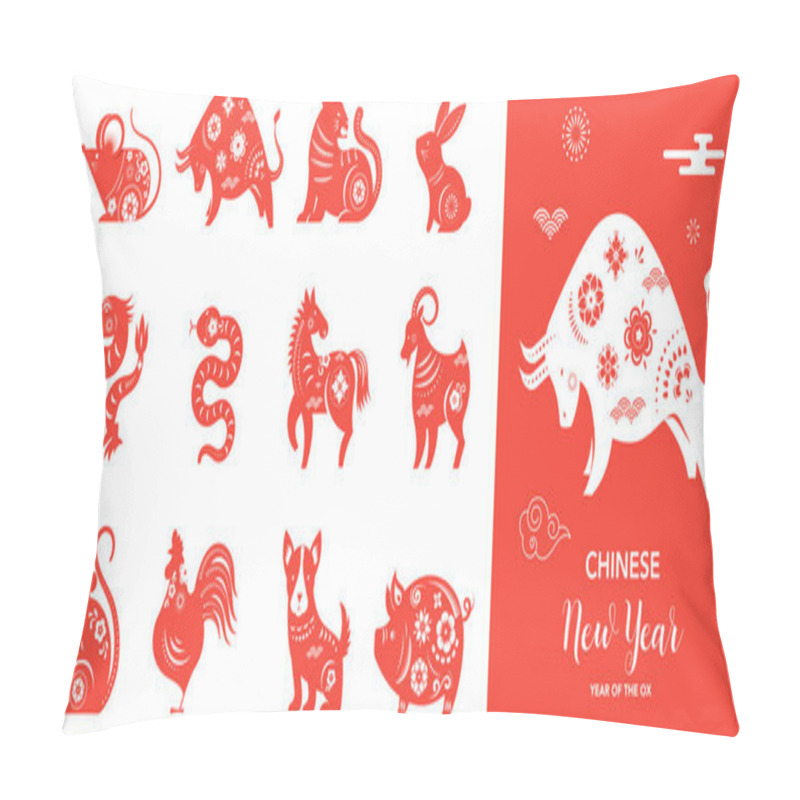 Personality  Chinese New Year, Chinese Zodiac Animals Symbols Pillow Covers