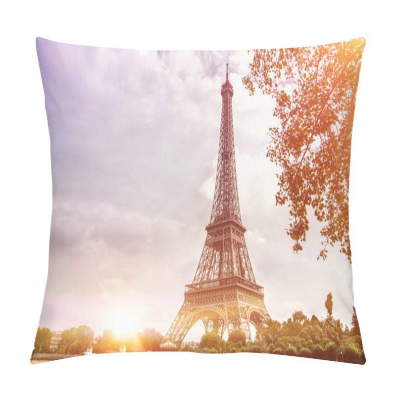 Personality  Eiffel Tower From Seine River, Paris, France. Pillow Covers