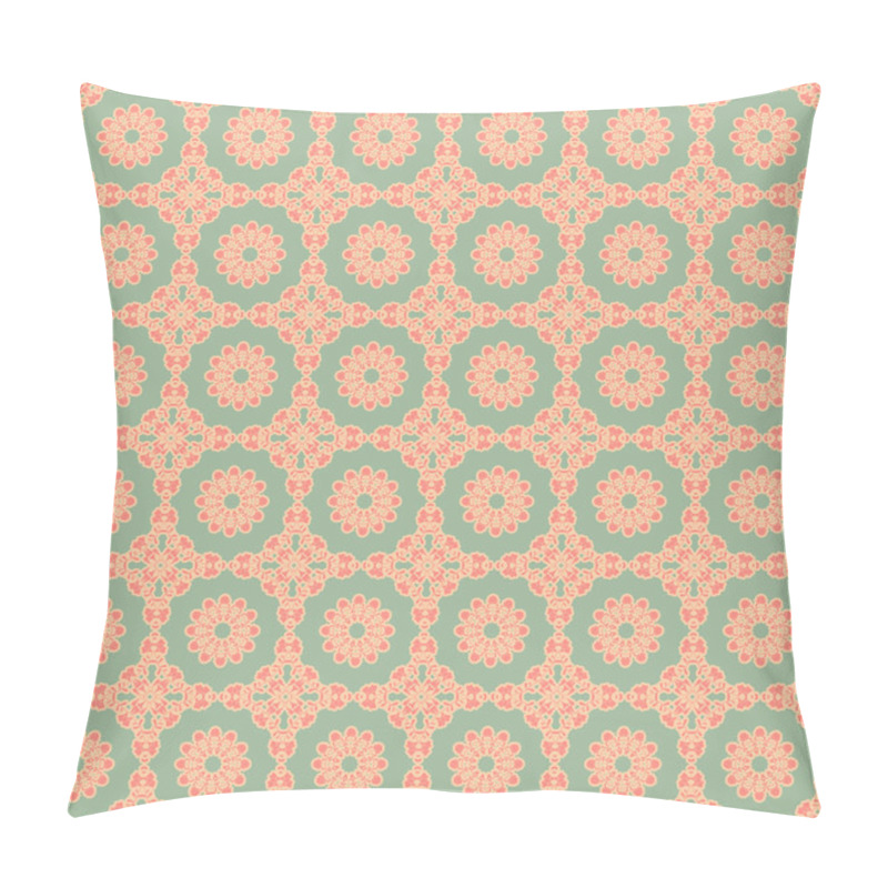 Personality  Pink & Green Damask Medallions Pillow Covers