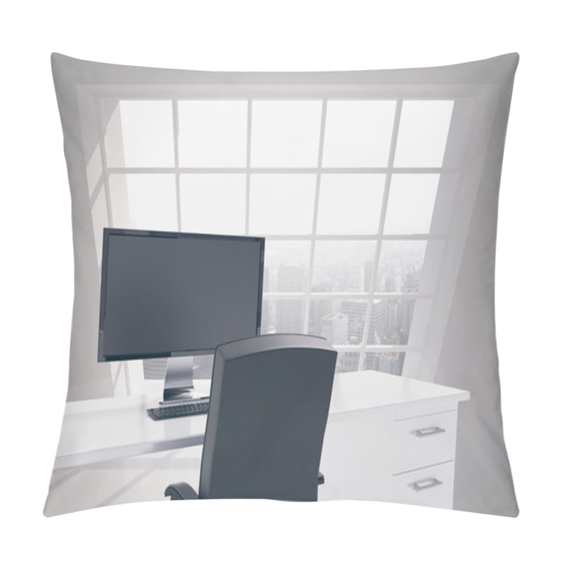 Personality  Office With View Of City Pillow Covers