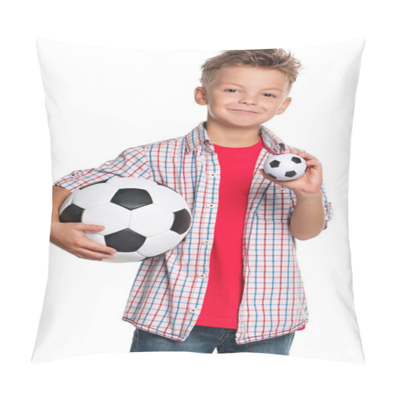 Personality  Boy With Soccer Ball Pillow Covers