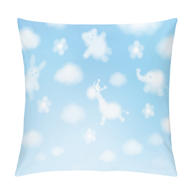 Personality  Animals Cartoons On Sky Background Pillow Covers