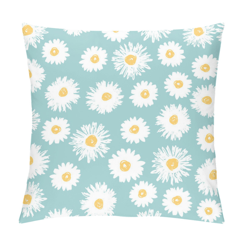 Personality  Simple Daisy Flowers Seamless Pattern Pillow Covers